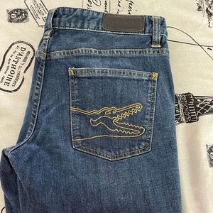 Women Lacoste Straight Mid Jeans